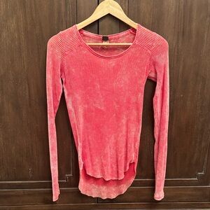 We The Free Coral Long Sleeve Top